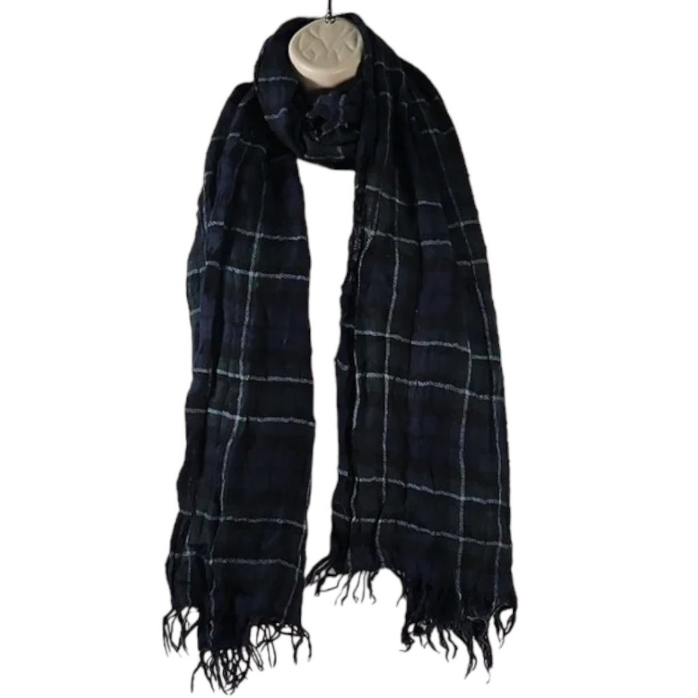 Amicable Cashmere 100% Cashmere plaid 21 x 75 inch